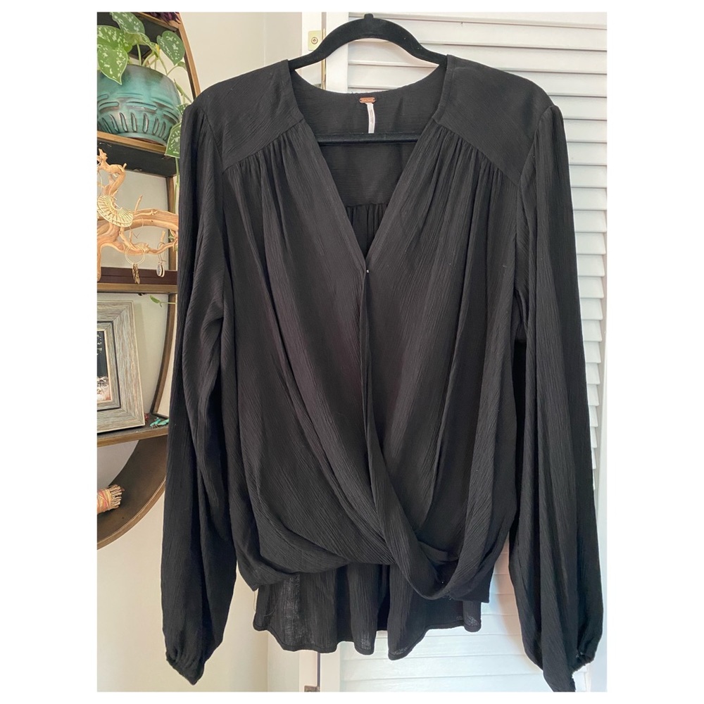 Free People Cross Blouse